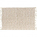 alfombra rectangular con flecos, blanca, 120 x 170