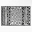 alfombra rectangular, blanco/negro, 120 x 180 cm, 