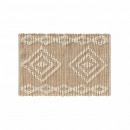 alfombra rectangular, 60 x 90 cm, yute liso/lana/a