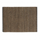 alfombra rectangular, 120 x 170 cm, yute liso/poli