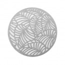 tapetes, plata, 38 cm de diámetro, cubo de pvc cal