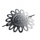mayorista Joyas y relojes: Amarre de cortina de araña, negro / plata diámetro