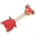 jouet peluche girafe polyester sonore 32cm rouge