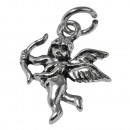 Pendente in metallo: angelo, ø 15mm, argento antic