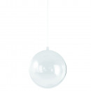 grossiste Décoration: Sphère plastique, 2 parties, ø 16 cm, cristal,