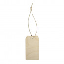 wholesale Decoration: Wooden hanger tag, FSC100%, natural, 6 pieces