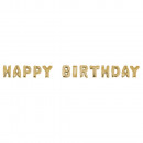 Balony foliowe Happy Birthday , złote, 13 sztuk