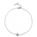  Stainless steel anklet with stones, color: 2