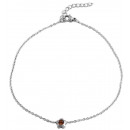  Stainless steel anklet with stones, color: 1