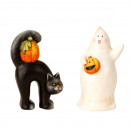 Halloween szellem és macska h = 14cm b = 7cm, 2-sz
