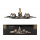 hurtownia Mieszkanie & Dekoracje: Zestaw Buddha z 2 świeczkami na tealighty l = 40cm
