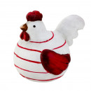 Csirke vörös / fehér h = 6cm b = 6,5 cm