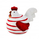 Csirke vörös / fehér h = 7,5cm b = 9cm
