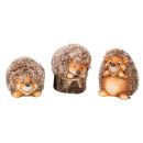 wholesale Gifts & Stationery: Hedgehog with fabric hair h = 11 + 16,5cm, 3-fold
