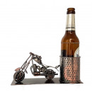 Bier-Flaschenhalter/Stiftehalter neben Motorrad h=