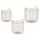 set 3 round metal baskets cham pages n