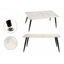 tavolino effetto marmo bianco