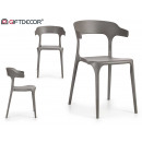 open plastic chair with wide backrest