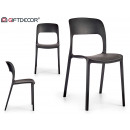 open plastic chair black