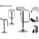 stool white bar with padded pedal