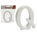 lettera q in legno bianco 2x11cm