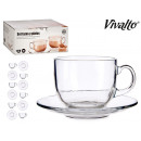set of 6 cups breakfast 450ml with plate
