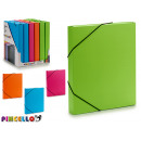 folder with elastic band, 4cm wide, colors 4 times
