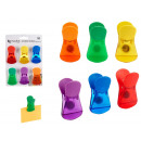 set 6 magnetic clip clips, colors assorted
