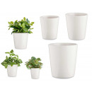 set 3 conical ceramic flowerpots 14-17-22cm