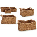 set 3 rectangular handle baskets