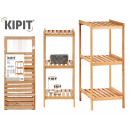 narrow wooden shelf 3 shelves
