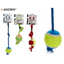 rope teether with ball, colors 3 times assortment