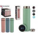 450ml thermos flask led display pastel colors