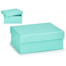 piccola scatola di cartone blu pastello