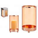 candle base amber glass candle cylinder amber meta