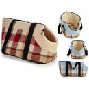 plaid fabric pet carrier, 2 times assorted