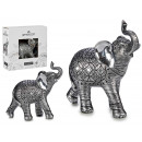 wholesale Decoration: medium silver resin elephant