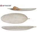 wooden tray white leaf decoration