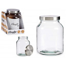 glass jar with metal lid