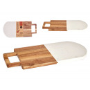cutting board wood and white marble with