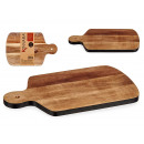 wood cutting board with black edge 34cm
