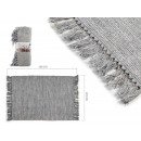 Baumwollteppich grau 120x180cm