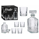 set decanter and 4 glass tumblers