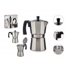 3-cup aluminum coffee maker with handle