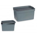 plastic box with lid 2,3l gray