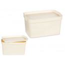plastic box with lid 2,3l cream