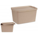plastic box with lid 24l beige