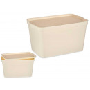 plastic box with lid 24l cream