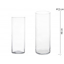cylinder glass vase 40cm diameter 15 cm