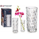 transparent square glass vase diameter